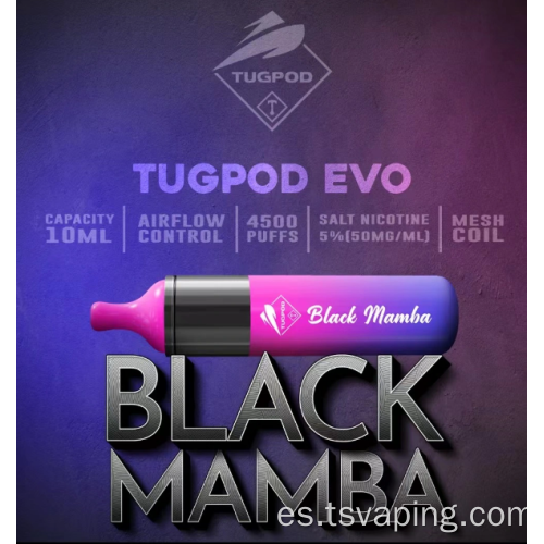 Dispositivo de vape desechable Tugboat Evo 4500 Puffs 850mAh